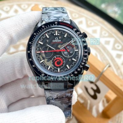 Copy Omega Speedmaster Dark Side of the Moon Watch Black Dial 44MM